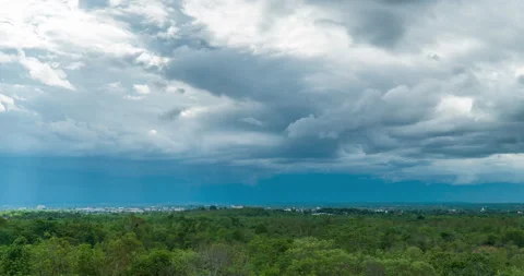 Timelapse Storm clouds with the rain Video stock 135783137
