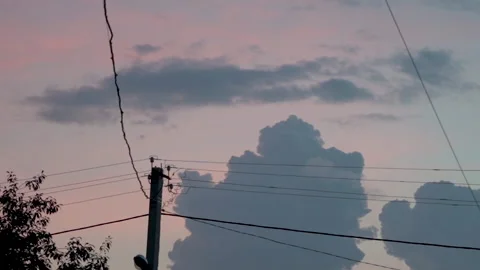 Timelapse of storm clouds at sunset 스톡 동영상 208314782