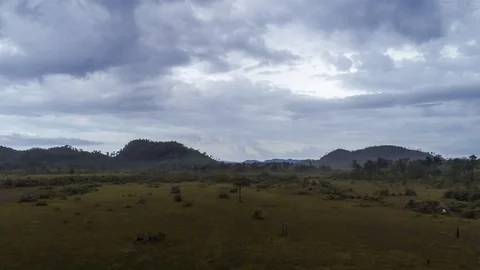 Timelapse of storm over a jungle 스톡 동영상 124198109