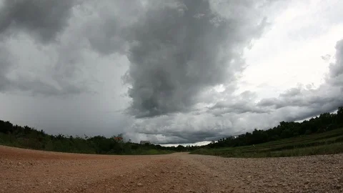 Timelapse Storm Sky clouds with the rain Stock Footage 100310901