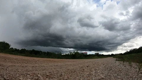 Timelapse Storm Sky clouds with the rain Video stock 100311111