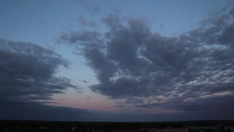 Timelapse of Stormy Clouds and a Pink Sky. Dramatic Evening. Pastel Evening.. Stock Footage 315508114