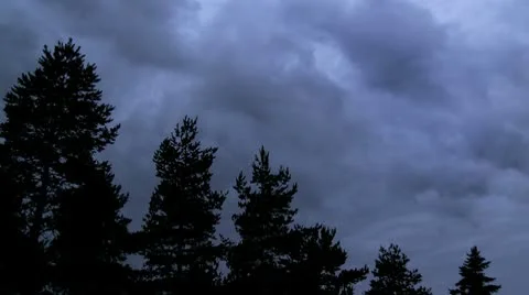 Timelapse of stormy clouds passing by Stock Footage 10790043