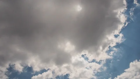 Timelapse of Stormy Clouds on Summers day Stock Footage 93037499
