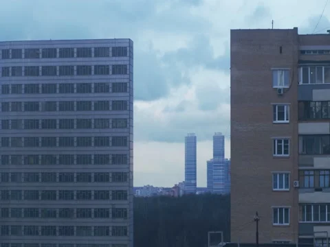 Timelapse of stormy clouds. Zooming in Stock Footage 74825445