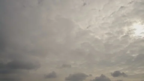 Timelapse, stratus clouds densely obscuring the sky rushing into the distance Stock Footage 276111982
