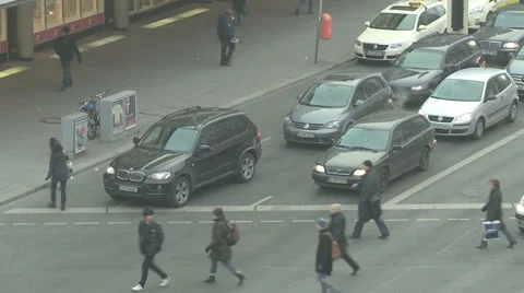 Timelapse of a street in berlin 2 Stock-Footage 1080765