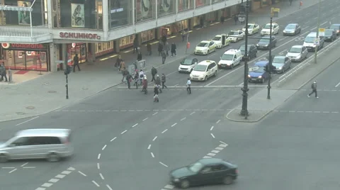 Timelapse of a street in berlin Stock Footage 1080604