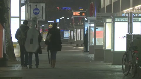 Timelapse of a street in the evening Stock Footage 1084964