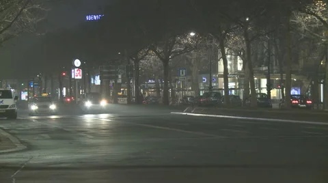 Timelapse of street in the night Stock Footage 1080421