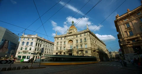 Timelapse of streets in Milan, Italy Stock Footage 99109958