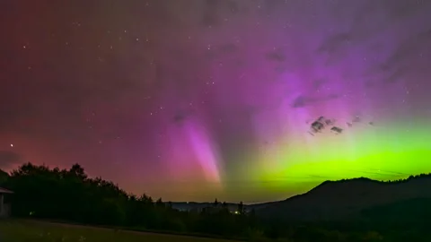 Timelapse of the strong aurora borealis. Stock Footage 301425951
