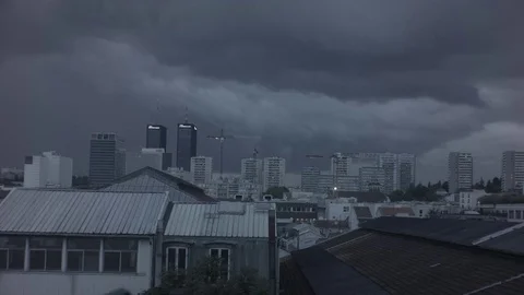 Timelapse in the suburbs of Paris Stock Footage 76220834