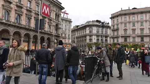 Timelapse of a subway stop in Milan Stock Footage 83624018