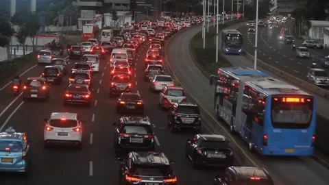 TIMELAPSE AT SUDIRMAN ROAD Stock Footage 151526686