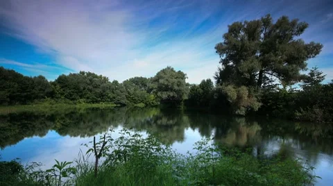 Timelapse summer landscape of small rivers. Stock Footage 8577114