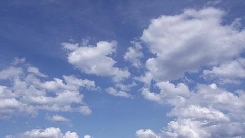 TimeLapse - Summer sky cloud movement from right to left Stock Footage 91649390