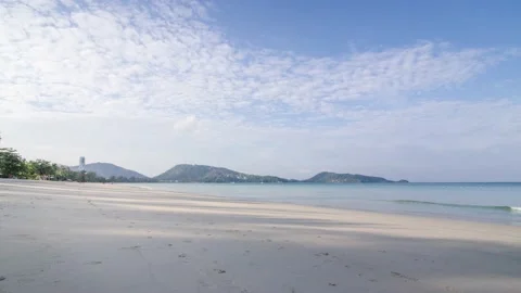 Timelapse summer video 4k of the beach in sunshine daytime Stock Footage 148751470
