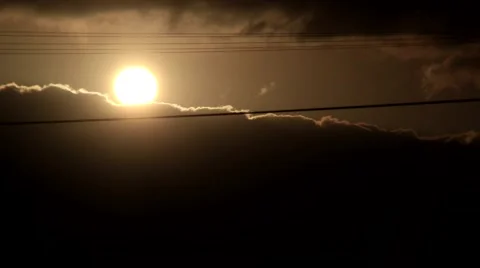 Timelapse of sun and rolling clouds Stock-Footage 45296337