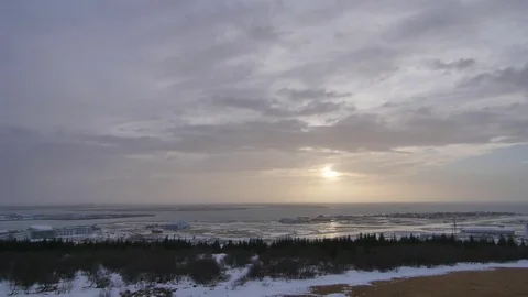 Timelapse - Sun &amp; Clouds - Reykjavik Stock Footage 81305164