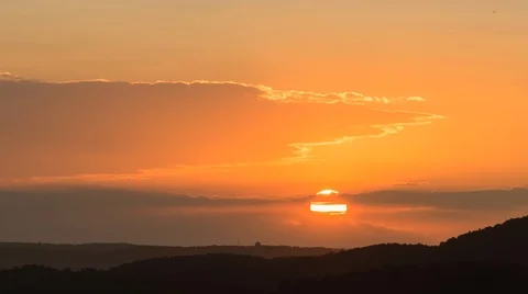 Timelapse Sun Getting Down Behind Clouds Stock Footage 117127957