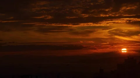 Timelapse with the Sun Goes Down in Athens Video stock 282481206