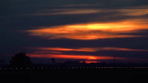 Timelapse of sun going down Stock Footage 83012739