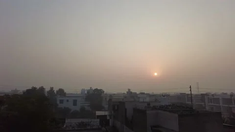 Timelapse sun rise in winters Stock Footage 167575886