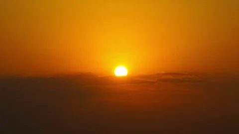 Timelapse of Sun Rising with clouds Stock Footage 84190522