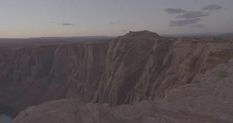 Timelapse of sun setting above Horseshoe bend Stock Footage 146367485