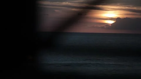 Timelapse of sun setting over the ocean Stock Footage 260578384