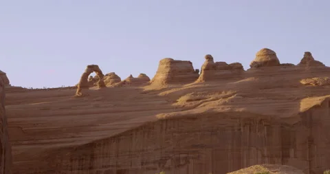 Timelapse of sun setting over sandstone rock formations Stock-Footage 146126423