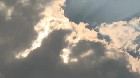 Timelapse Sun Through Clouds Stock Footage 10591851