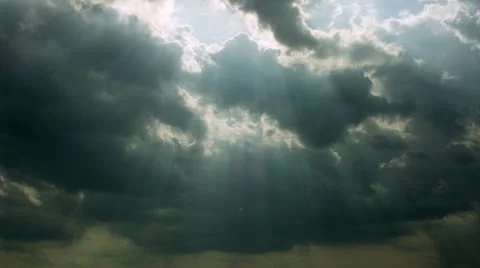 Timelapse sunbeam clouds Stockbeeldmateriaal 11542530