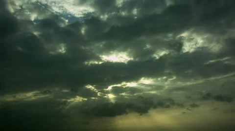 Timelapse sunbeam clouds Видео 11599525