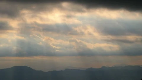 Timelapse of sunlight and clouds moving dramatically in the afternoon Stock Footage 290280498