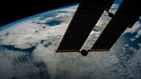 Timelapse Sunlight Planet Earth seen from the ISS Stock Footage 72762341