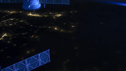 Timelapse Sunlight Planet Earth seen from the ISS Stock Footage 73100037