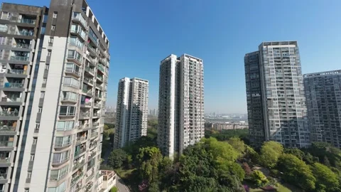 Time‑lapse of sunlight shifting across modern high‑rise residential apartment Stock Footage 344831194