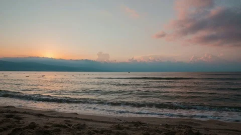 Timelapse of sunrise and floating clouds Stock Footage 115026926