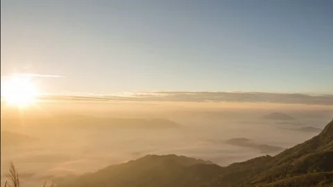 TimeLapse Of Sunrise And Mountain Stock Footage 74124168