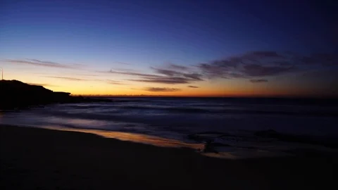 Timelapse sunrise beach Stock Footage 95703808