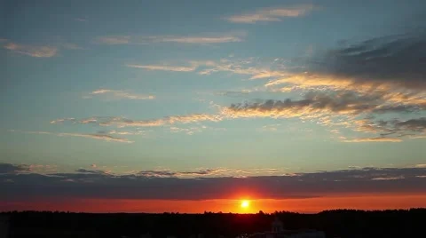 Timelapse Sunrise Clouds Vídeo Stock 46741176