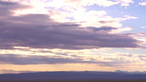 Timelapse Sunrise Clouds Wide Angle Moving Across Sky Stock Footage 258474238