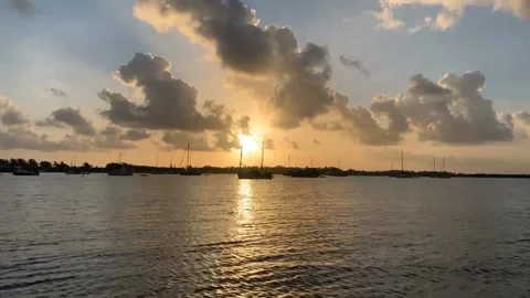 TIMELAPSE- SUNRISE FROM THE DOCK ON THE BAY Stock Footage 136622115