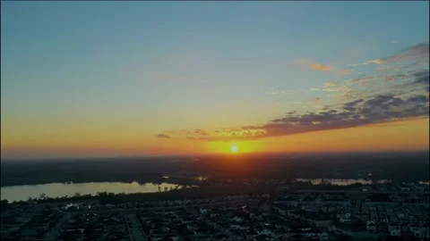 Timelapse sunrise by drone orlando Florida  Stock Footage