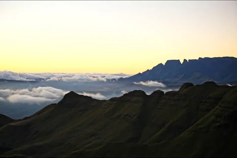 Timelapse of a sunrise high in the mountains Stock Footage 309769647