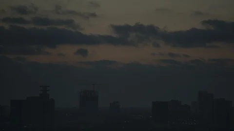Timelapse sunrise with moody clouds Stock Footage 86836943