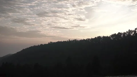 Timelapse Sunrise In The Mountain Moving Clouds Stock Footage 243798740