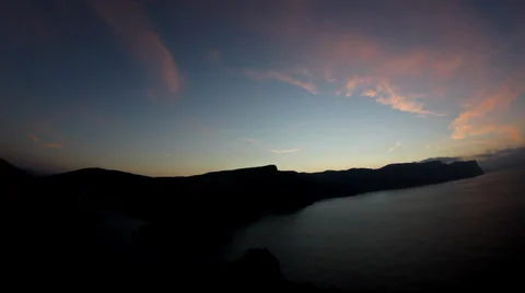 Timelapse sunrise in the mountains.  Stock Footage 34437731